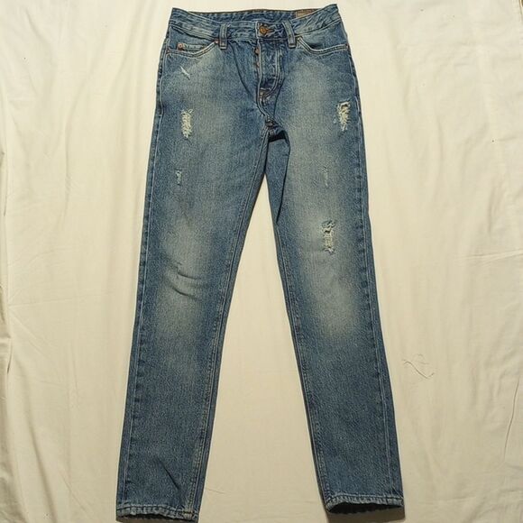 ASOS Distressed Cotton Blue Jeans Waist 26 - Picture 1 of 7